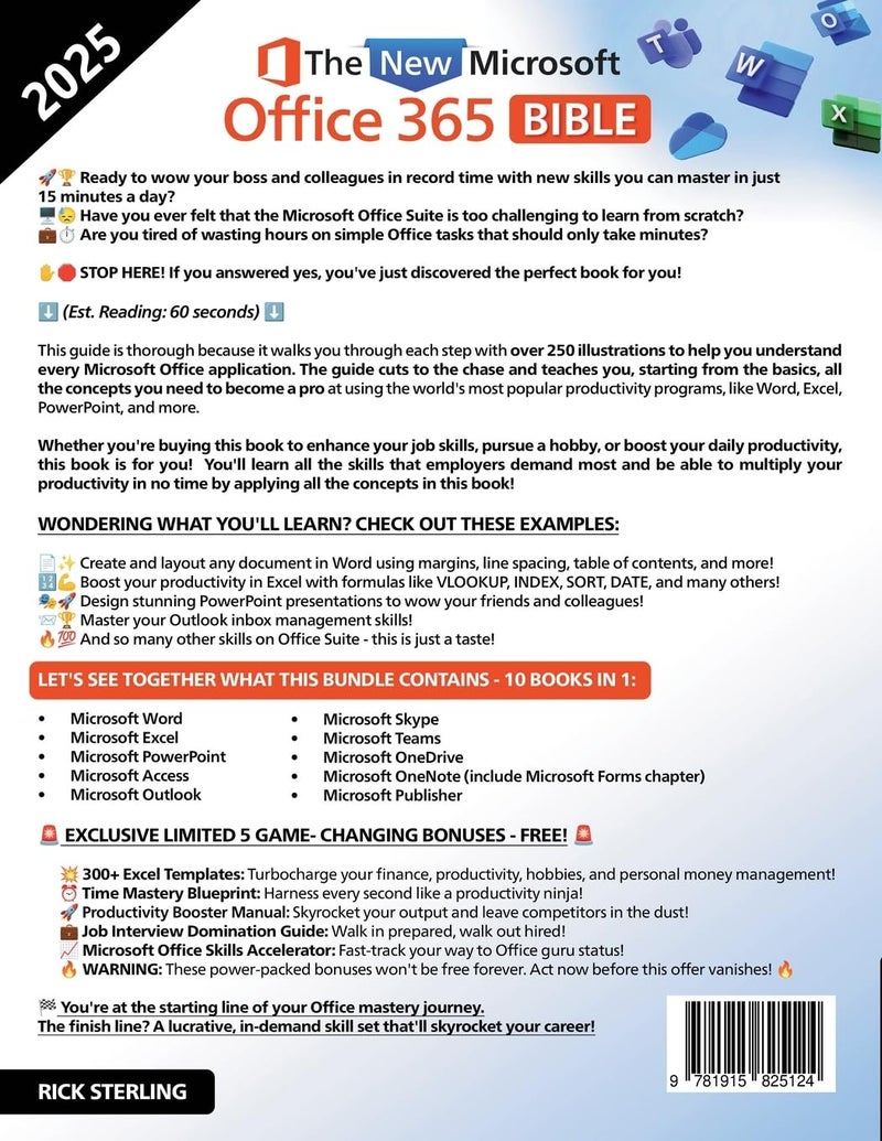The New Microsoft Office 365 Bible: Achieve Mastery in Just 15 Minutes a Day - Illustrated Guide with Secret Tips and Shortcuts to Excel, Word, PowerPoint, and Impress Your Boss and Colleagues - Image 2