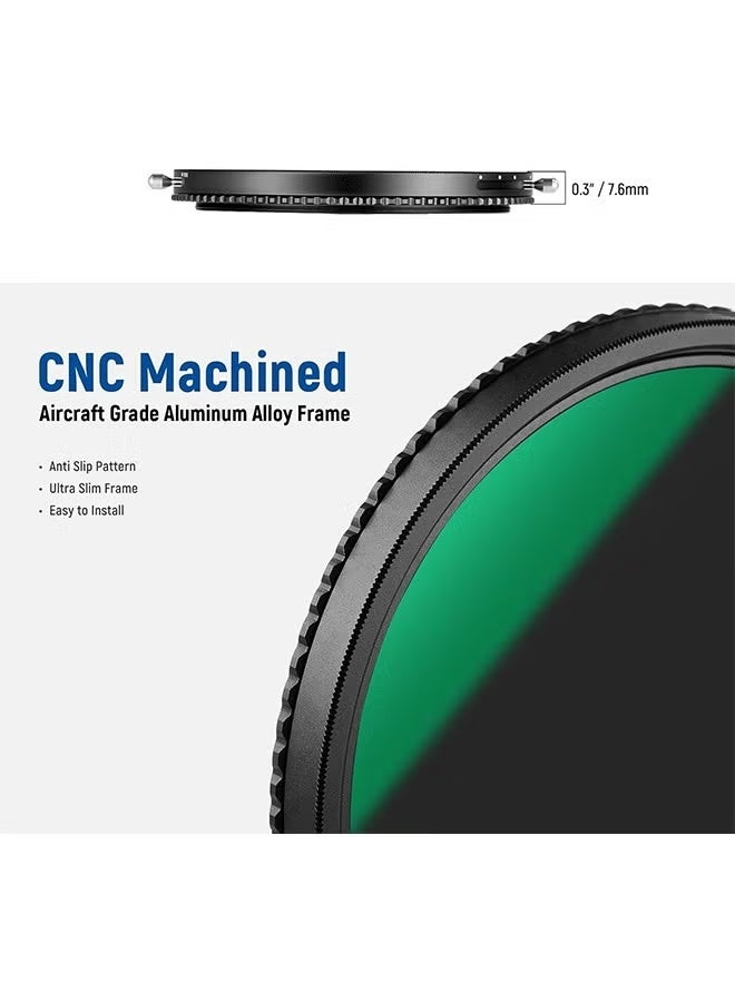 NEEWER 2 in 1 37mm Variable ND Filter ND2–ND32&CPL Filter(Circular Polarizer Filter) No X Cross/30 Layer Nano Coated/HD Optical Glass/Ultra Slim Aluminum Alloy Frame/Water Repellent/Scratch Resistant - Image 3