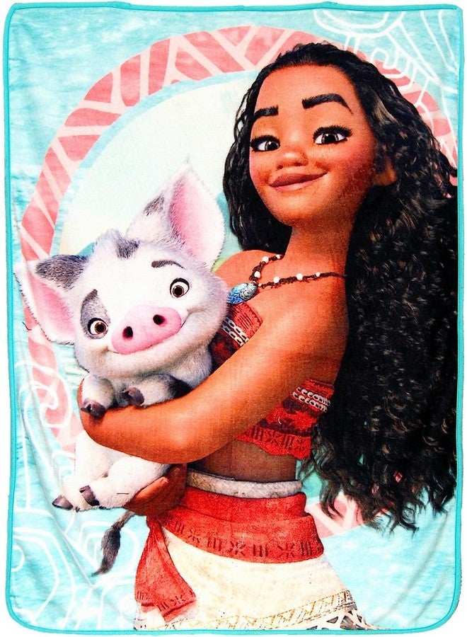 Disney Disney's Moana, "Voyagers" Micro Raschel Throw Blanket, 46" x 60", Multi Color  - Image 1