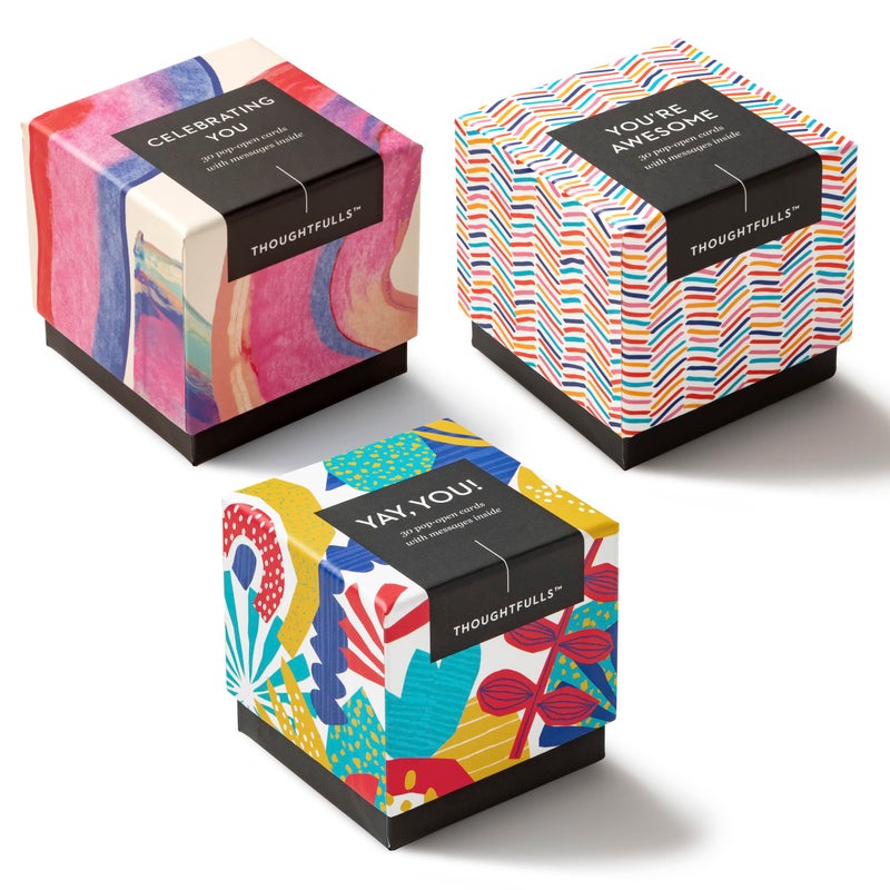 Compendium ThoughtFulls Pop-Open Cards â€” 3-Pack of Celebrating You, Yay, You!, Youâ€™re Awesome â€” 90 Pop-Open Cards, Each with a Different Message Inside