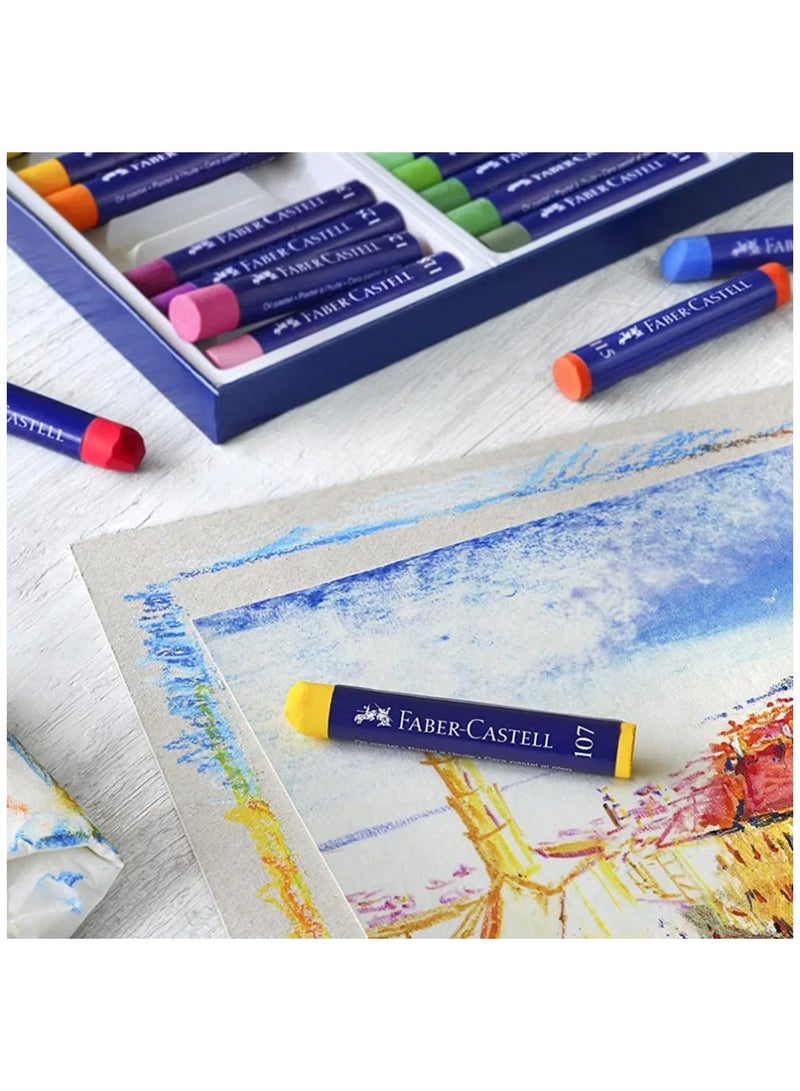 FABER-CASTELL 12-Piece Creative Studio Oil Pastel Set Multicolour - Image 3