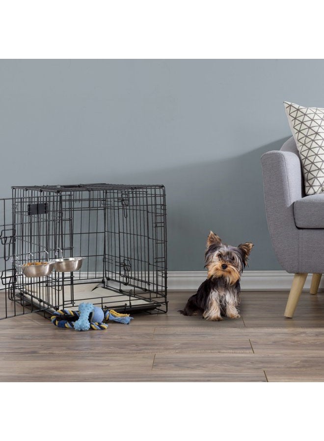 PETMAKER مجموعة من 2 وعاء طعام من الفولاذ المقاوم للصدأ للكلاب - أوعية معلقة للحيوانات الأليفة للطعام والماء - 8 أونصات لكل منها وآمنة في غسالة الصحون من PETMAKER، فضي - Image 5