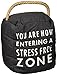 Pavilion Gift Company Pavilion Gift Company Stress Free Zone Door Stopper Black 5" x 6"  - Image 2