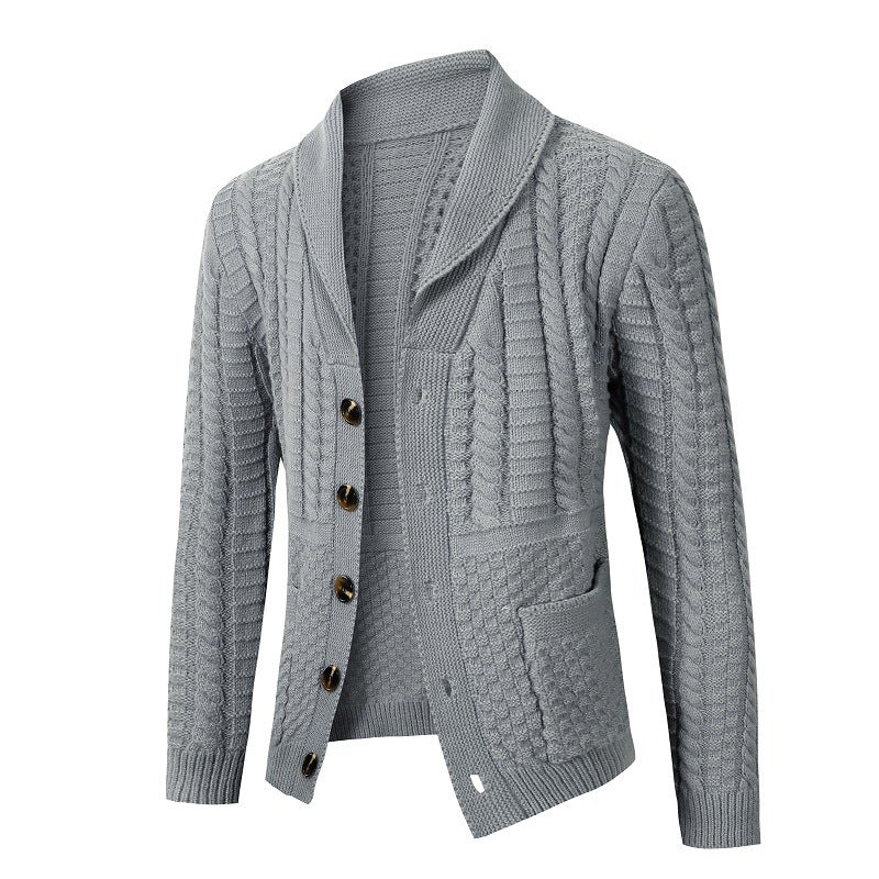 2022 Thickened Men'S Sweater Cardigan Men'S Long-Sleeved Sweater Jacket Large Loose Knitted Sweater - Image 5