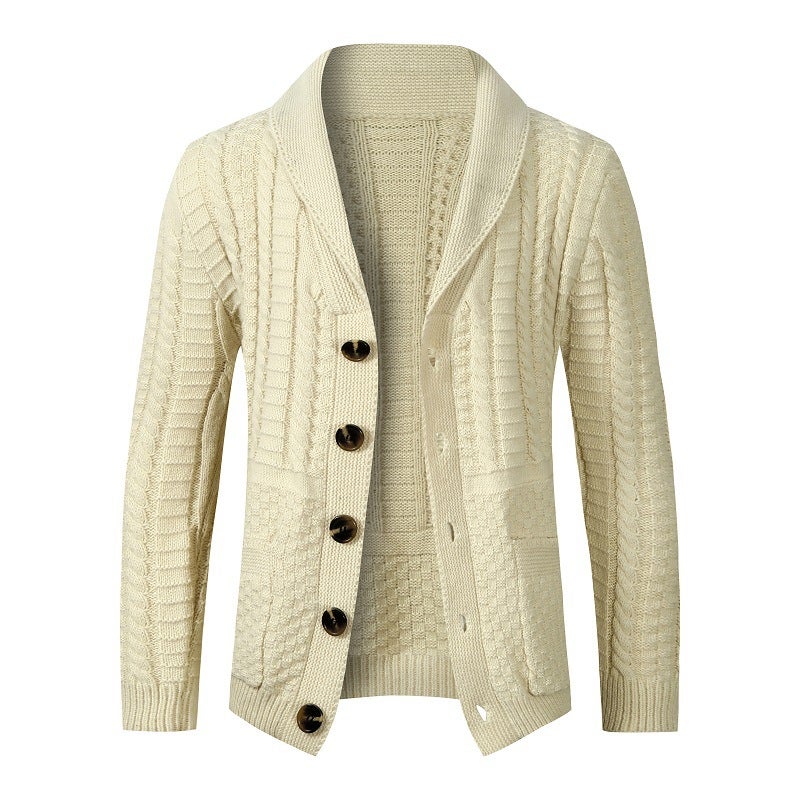 2022 Thickened Men'S Sweater Cardigan Men'S Long-Sleeved Sweater Jacket Large Loose Knitted Sweater - Image 3