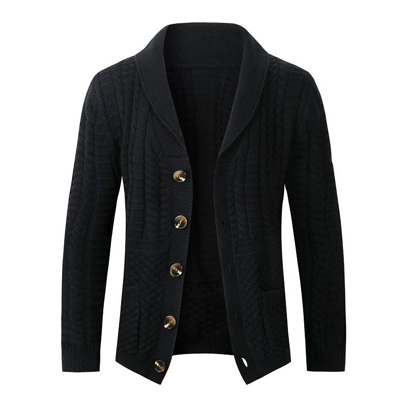 2022 Thickened Men'S Sweater Cardigan Men'S Long-Sleeved Sweater Jacket Large Loose Knitted Sweater - Image 4