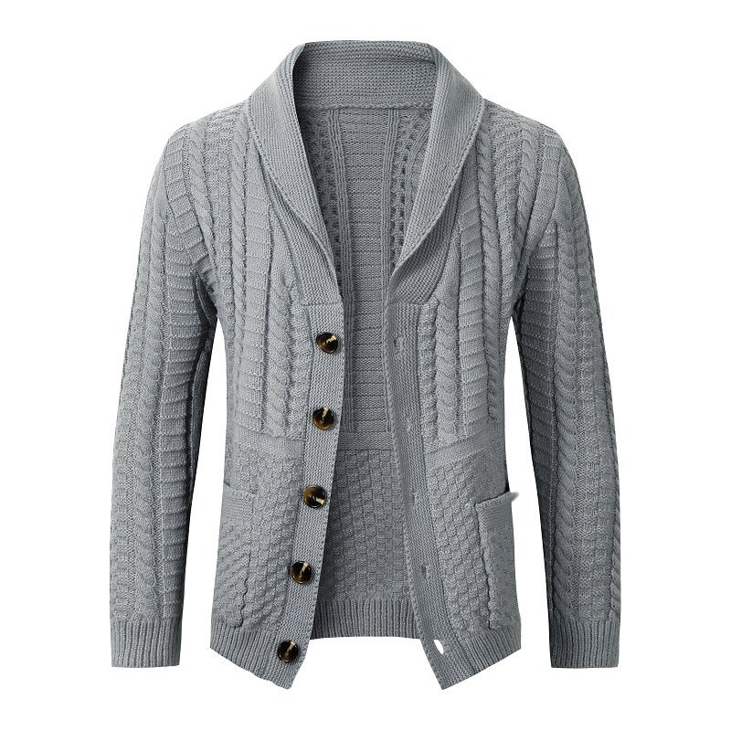 2022 Thickened Men'S Sweater Cardigan Men'S Long-Sleeved Sweater Jacket Large Loose Knitted Sweater - Image 1