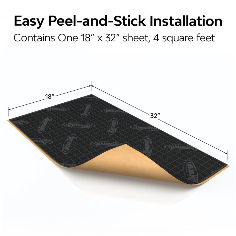 Dynamat Xtreme Sound Deadening Car Insulation Single Sheet Hex Pack 10425 â€“ Noise Dampening for Floor, Doors, Hood or Trunk â€“ Easy Self Adhesive Install â€“ Made in USA â€“ 1 Sheet 18â€x32â€, 4 sq ft - Image 4