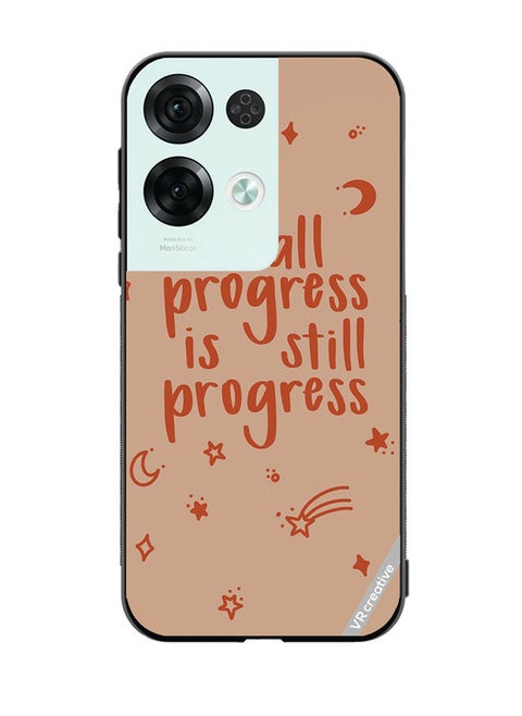 Protective Case Cover For Oppo Reno8 Pro Small Progress Is Still Progress Design Multicolour