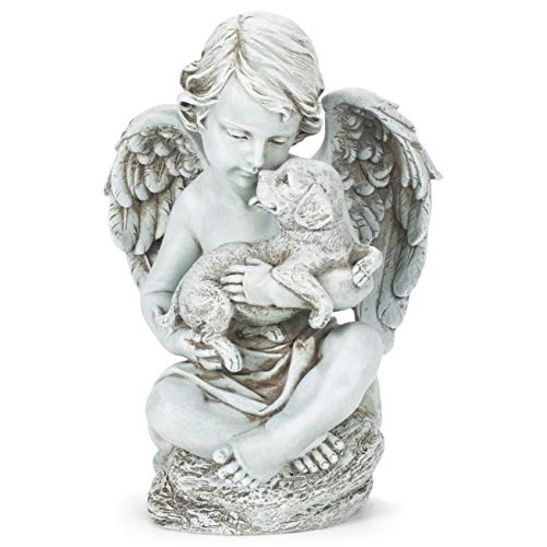 Roman Joseph's Studio by Roman Cherub with Puppy Garden Statue, Garden Collection, - Image 1
