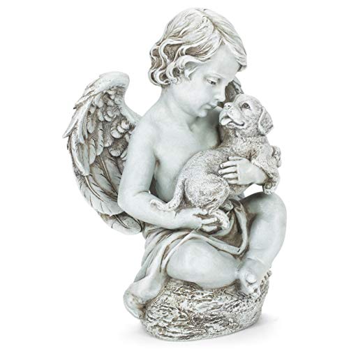 Roman Joseph's Studio by Roman Cherub with Puppy Garden Statue, Garden Collection, - Image 3