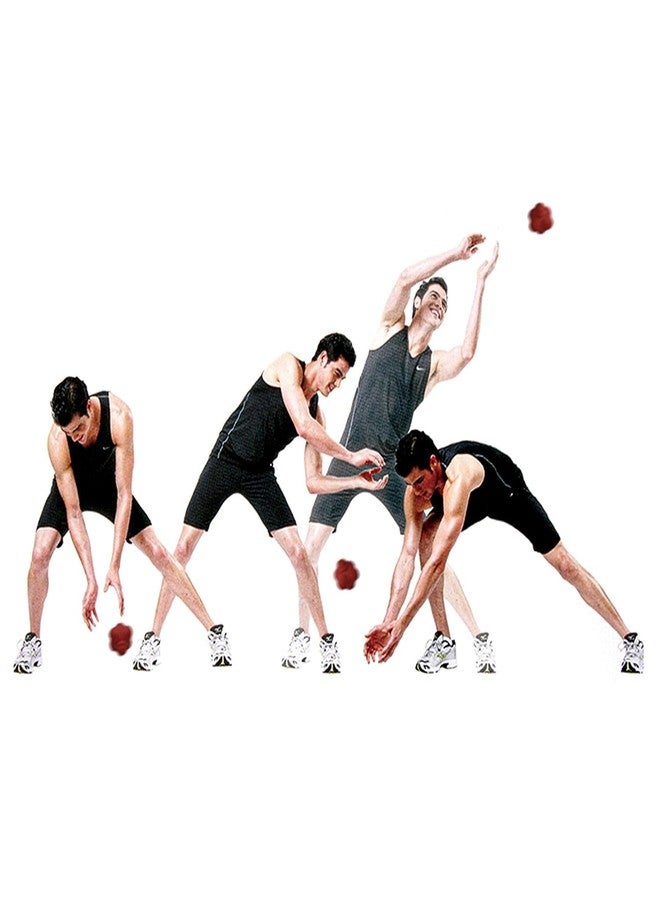 DESCTIDY كرة ديسكتيدي المطاطية الترفيهية لتحسين خفة الحركة وردود الفعل والتنسيق بين اليد والعين في لعبة الكريكيت - أحمر، حجم عادي - Image 4