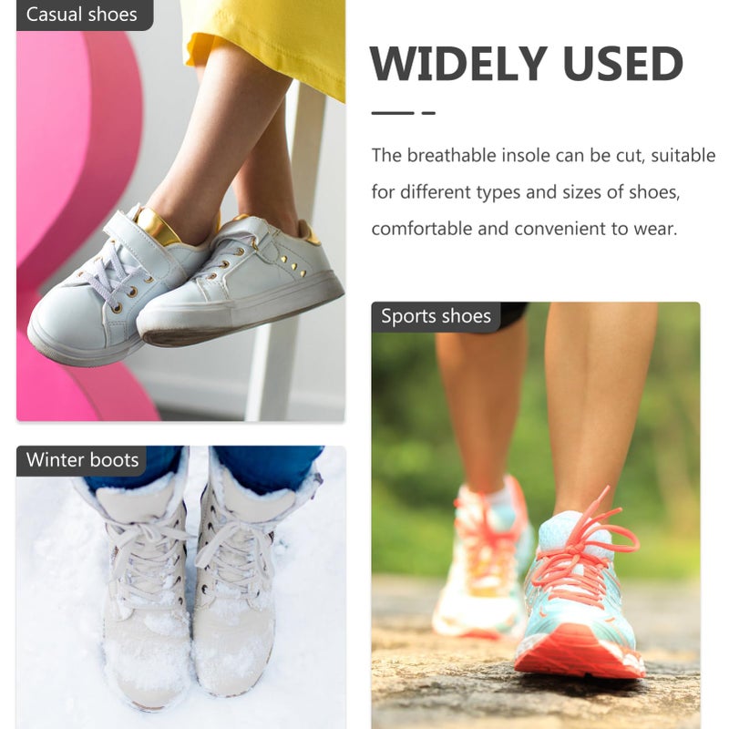 Grey Shoe Insoles For Women Height Increase 3 5cm With Arch Support EU 34 40 - Image 5