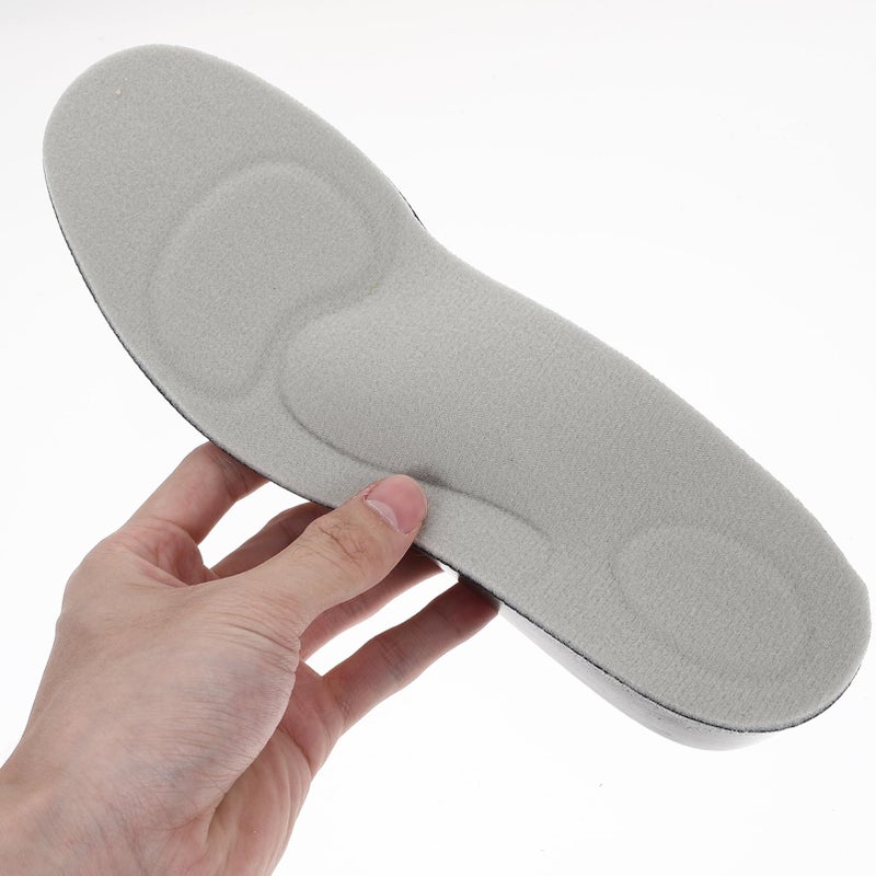 Grey Shoe Insoles For Women Height Increase 3 5cm With Arch Support EU 34 40 - Image 4