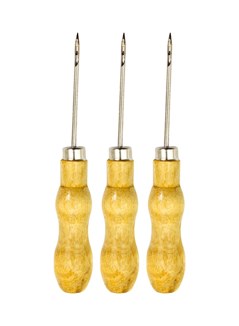 6 Pieces Canvas Leather Sewing Needle with Hardwood Handle - Image 2