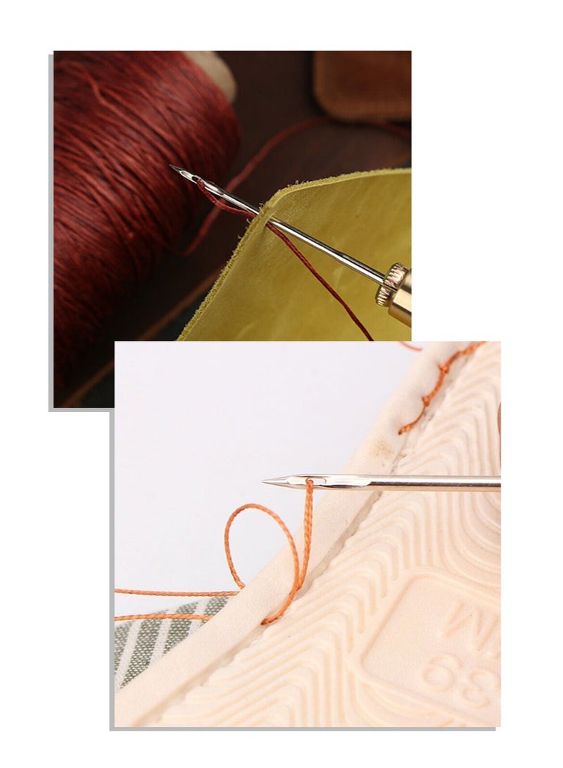 6 Pieces Canvas Leather Sewing Needle with Hardwood Handle - Image 3