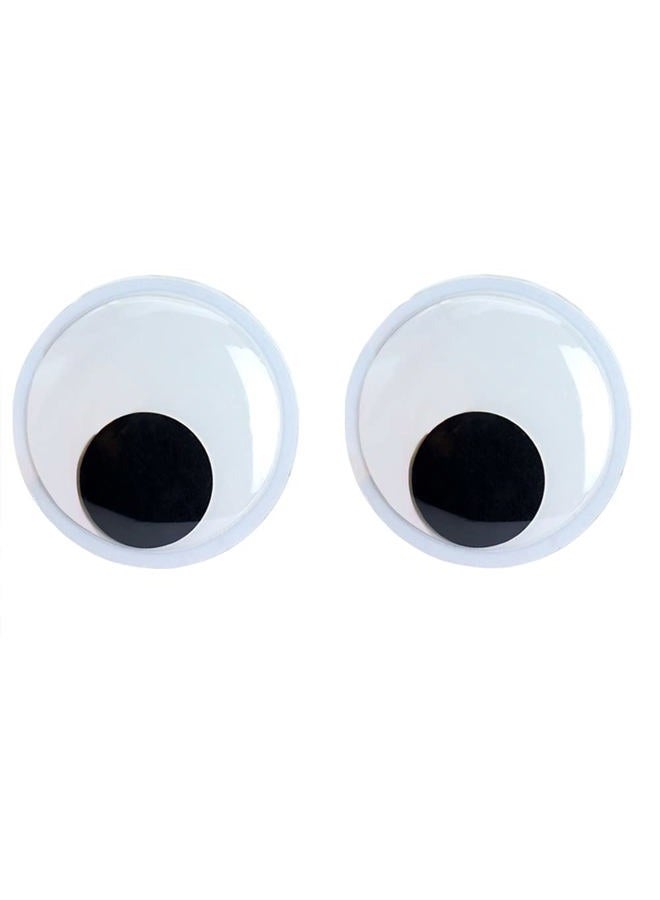 TrlaFy 2PCS 5 Inch Extra Large Googly Eyes with Self Adhesive Black Large Gaint Googly Plastic Eyes Wiggle Eyes for DIY Crafts, Door, Fridge, Wall, Halloween Home Decoration(5.12in/130mm-2pcs) - Image 1