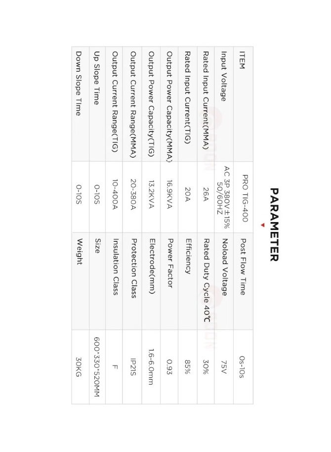 ايدون ماكينة لحام تيج 400 امبير ايدون - Image 4
