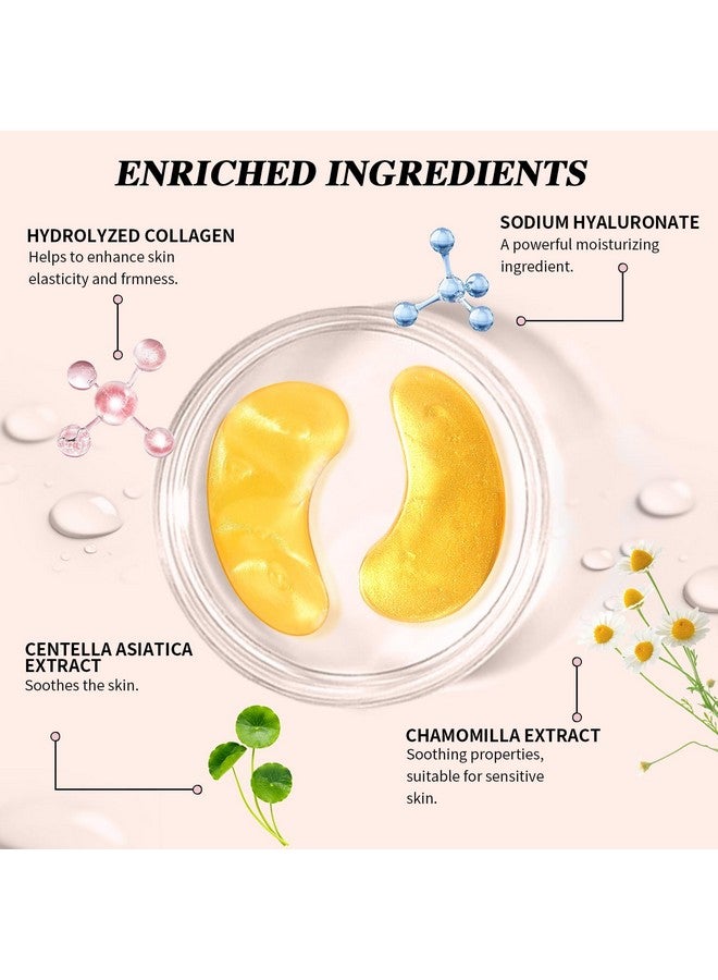 OneSpring Under Eye Patches (24 Pairs), 24K Gold Under Eye Masks for Dark Circles, Puffy Eyes, Undereye Bags, Wrinkles - Rejuvenating & Revitalizing Eye Skincare Treatment - Bridesmaid Gifts for Women - Image 4