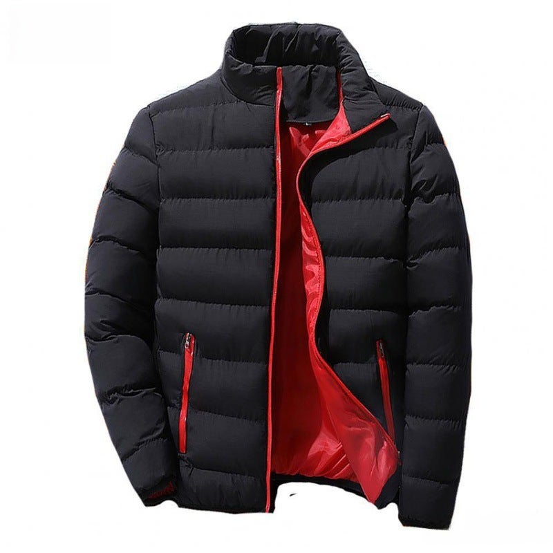 Oversize Warm Down Jacket Mens Windbreaker Thick Coat black  - Image 2