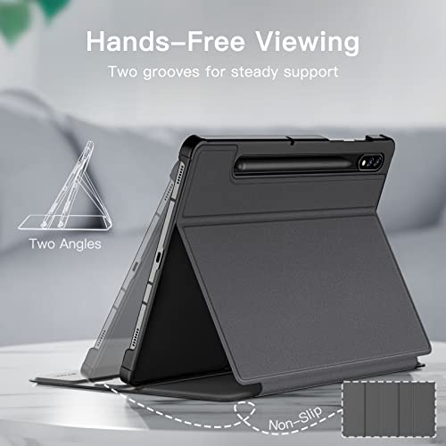 JETech Case for Samsung Galaxy Tab S8 2022/S7 2020 11-Inch with S Pen Holder, Slim Folio Stand Protective Tablet Cover, Multi-Angle Viewing (Black) - Image 3