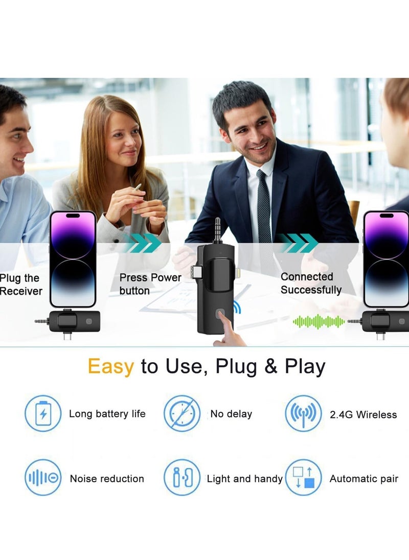 JAJEEK "Versatile 3-in-1 Wireless Microphone – Compatible with Smartphones, Speakers, and Computers, Clear High-Quality Audio for Vlogging, Live Streaming, Podcasts, Online Meetings & More" - Image 2