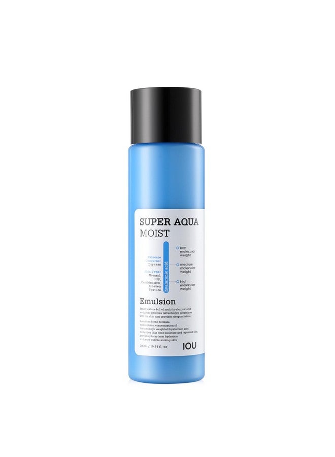 Welcos Iou Super Aqua Moist Emulsion Intensive Moisturizing For Longlasting Hydration Soothing & Nourishing With Hyaluronic Acid Hydrating Bomb Korean Skin Care 300Ml / 10.14 Fl. Oz - Image 1