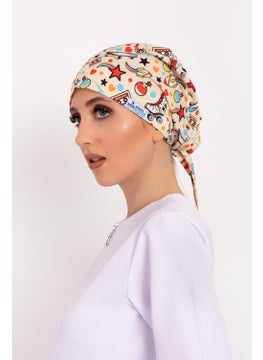 Nur Medikal Giyim Nur Medical Clothing 90's Patterned Hijab Doctor Nurse Hospital Cook Surgical Cap  - Image 1