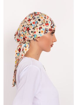 Nur Medikal Giyim Nur Medical Clothing 90's Patterned Hijab Doctor Nurse Hospital Cook Surgical Cap  - Image 3
