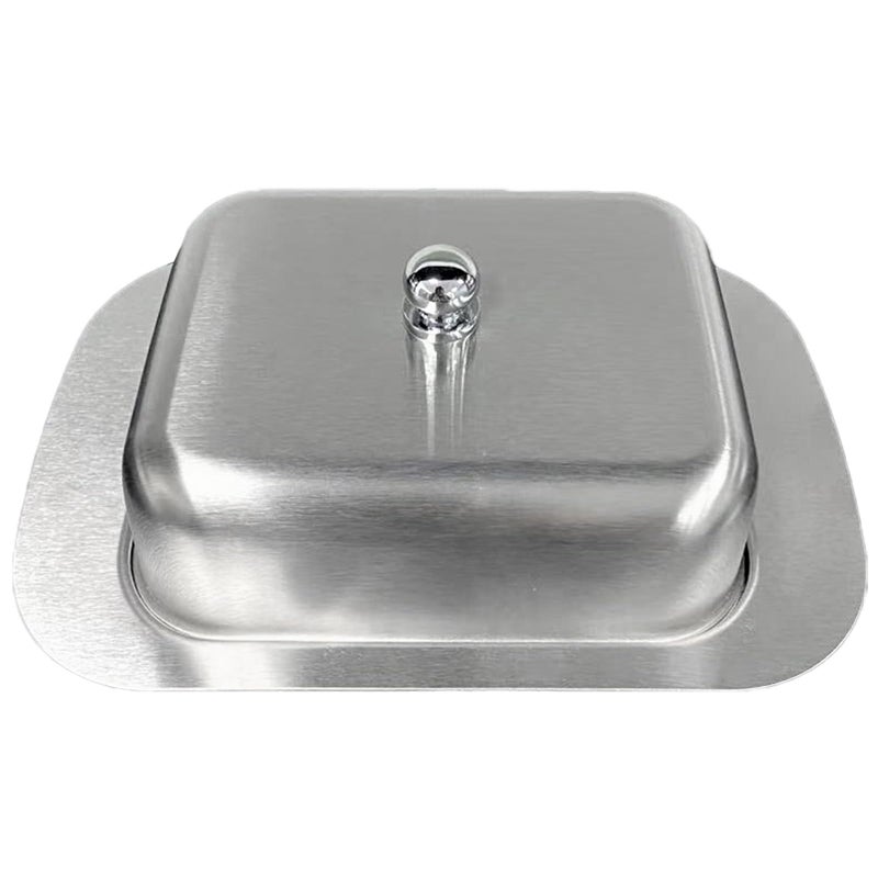 Stainless Steel Butter Dish With Lid Reusable Cheese Storage Box Tray - Image 2