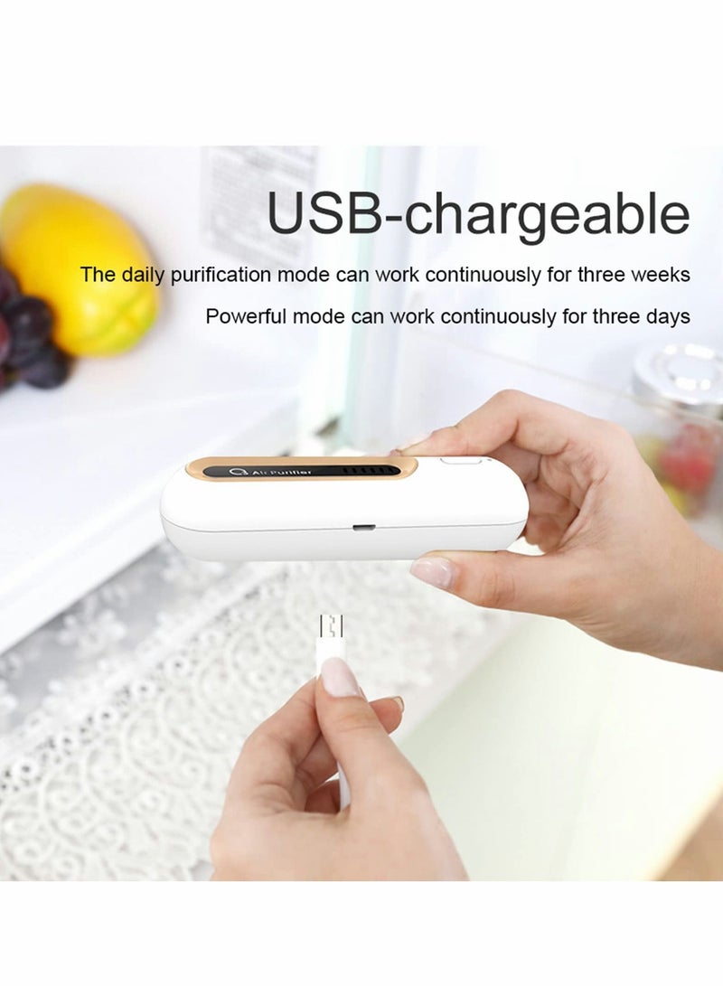 Mini USB Fridge Deodorizer, Portable Rechargeable Refrigerator Deodorizer Reusable, Small Ozone Air Purifier for Fridge, Car, Closet, Wardrobe, Shoe More Effective Than Charcoal Bags - Image 3