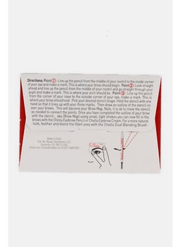 Chella 4 Piece Beautiful Eyebrow Stencils, Red  - Image 2