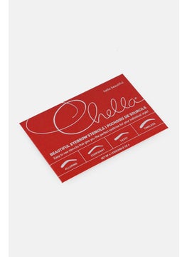 Chella 4 Piece Beautiful Eyebrow Stencils, Red  - Image 3
