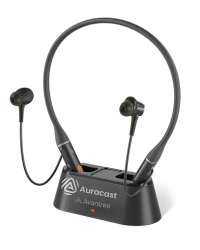 Avantree Loop Dock – Auracast & Bluetooth Neckband Earbuds with Drop-in Charging Dock, Low-Latency Audio, 3 EQ Modes with Voice Clear, Comfortable All-Day Wear for TV, PC, Phone & Daily Listening - Image 1