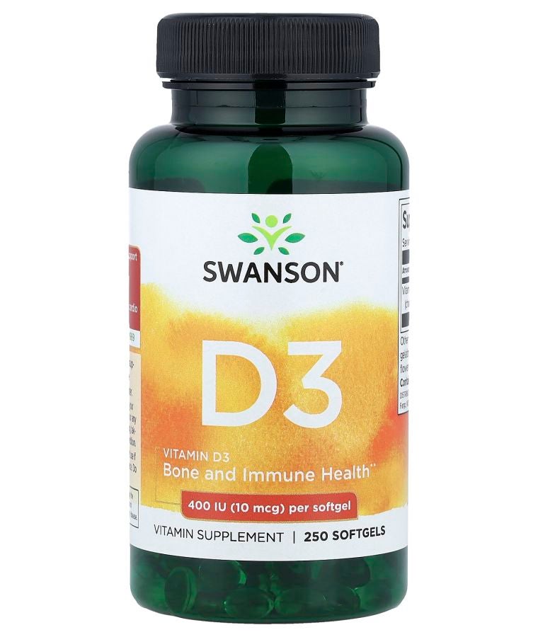 Vitamin D3 10 mcg (400 IU) 250 Softgels