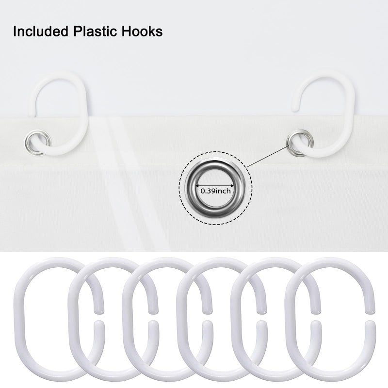 Punkray Ombre Sage Green Striped Fabric Shower Curtain for Bathroom with 12 Hooks  Shower Curtains for Bathroom  Waterproof Bath Accessories Hotel Style - Machine Washable 72 X 72 - Image 4