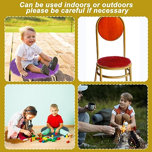 YEXEXINM 10 Pack Kids Crazy Carpet Circle Seats 16 Inch Round Floor Mat Kids Floor Cushions Soft Colorful Educational Classroom Rug for School Home Group Activity Learning Marker Playing Areas - Image 5