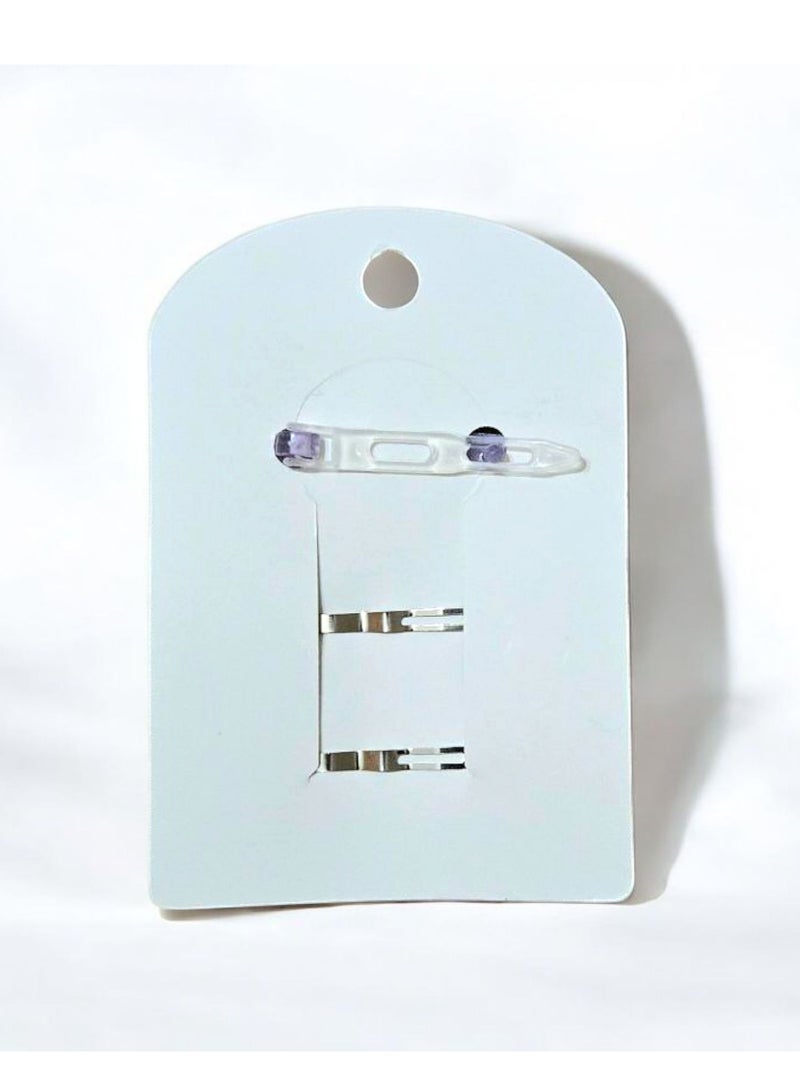 مجموعة من ٣ كلبس للشعر / بنفسجي - Image 2