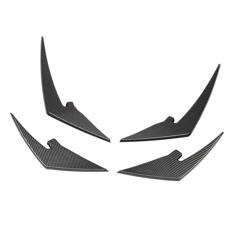 Front Bumper Splitter Fins Carbon Fiber Pattern Enhanced Aerodynamics Front Bumper Canard - Robust ABS Material Front Bumper Side Canard for M3 M4 G80 G81 G82 G83 - Image 5