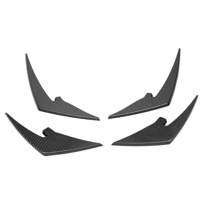 Front Bumper Splitter Fins Carbon Fiber Pattern Enhanced Aerodynamics Front Bumper Canard - Robust ABS Material Front Bumper Side Canard for M3 M4 G80 G81 G82 G83 - Image 2