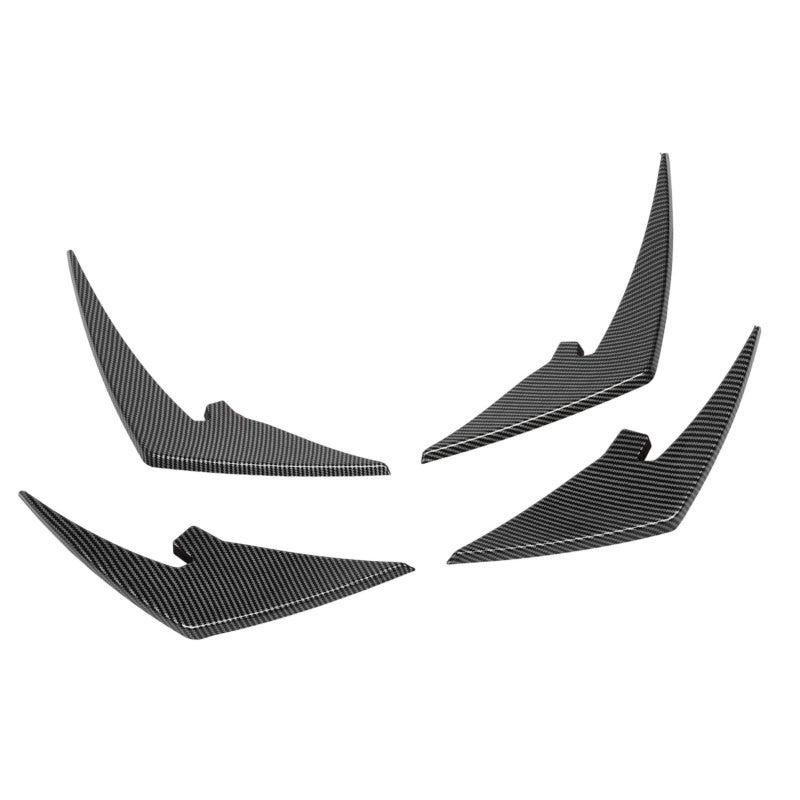 Front Bumper Splitter Fins Carbon Fiber Pattern Enhanced Aerodynamics Front Bumper Canard - Robust ABS Material Front Bumper Side Canard for M3 M4 G80 G81 G82 G83 - Image 4