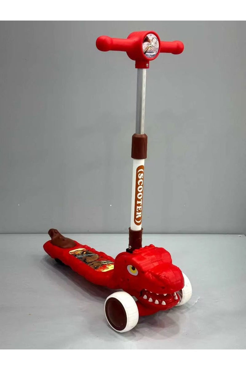 Dinosaur Design Three-Wheel Scooter for Kids - Image 2