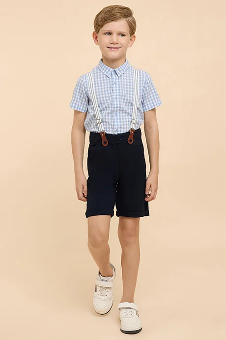 R&B Checked Shirt & Shorts Set