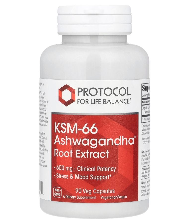 KSM-66 Ashwagandha® Root Extract 600 mg 90 Veg Capsules
