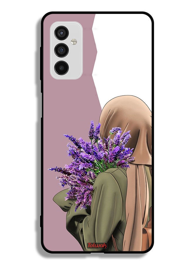 Tolwak Samsung Galaxy M52 5G Protective Case Cover Holding Flower - Image 2
