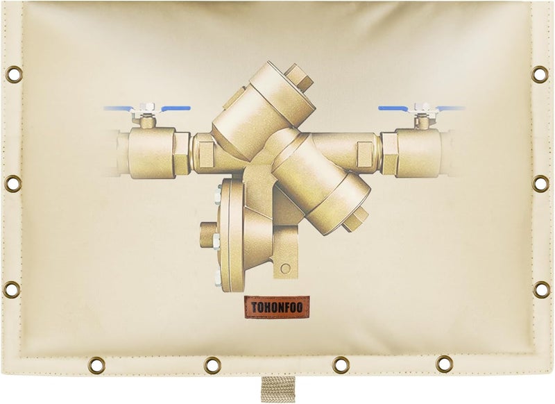 TOHONFOO Backflow Preventer Cover Insulated Pouch (5°F) - Pressure Reducing Value Cover - Winter Water Well Pump Covers Sprinkler Valve Cover Insulated - Protects from Severe Snow and Intense Sun - Image 1