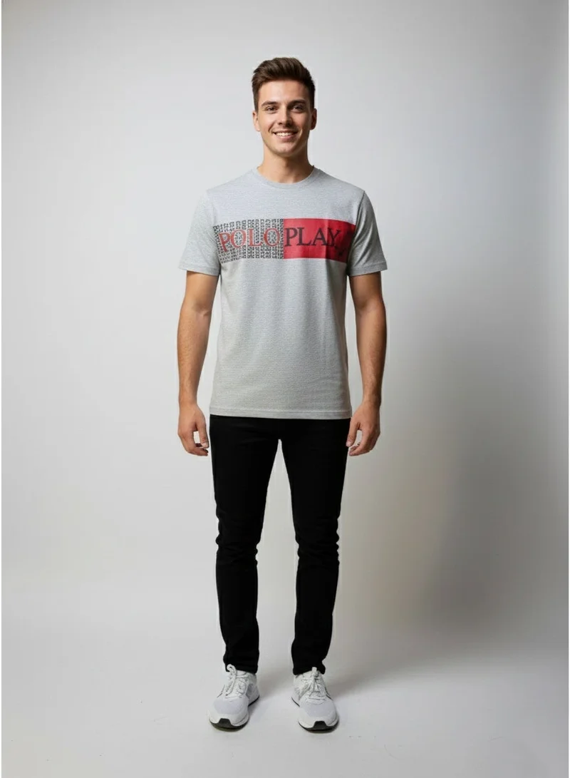 Polo Play Mens Graphic T-shirt -GREY (S)