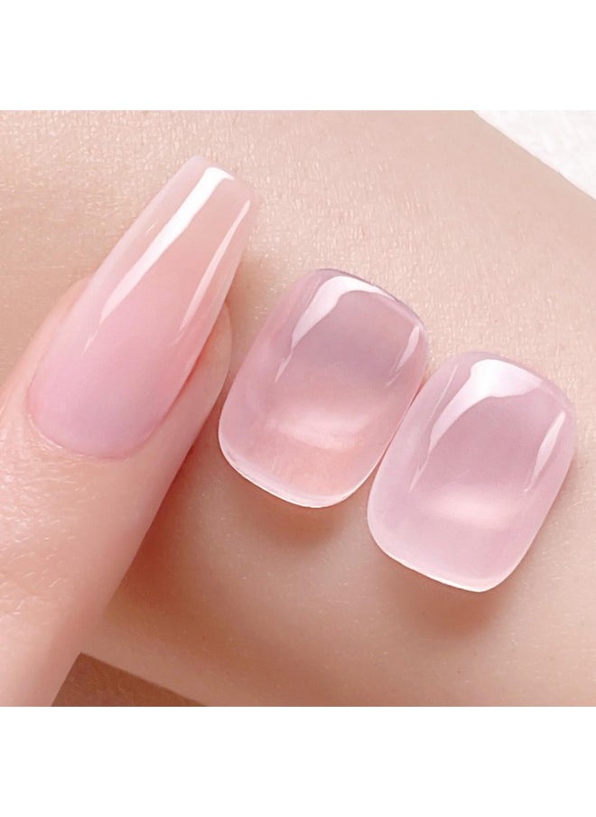 Born Pretty - Born Pretty French Manicure Kit,Nail Stamper and 2Pcs Gel Nail Polish,Include Jelly Milky Pink White Colors for French Tip - Image 1