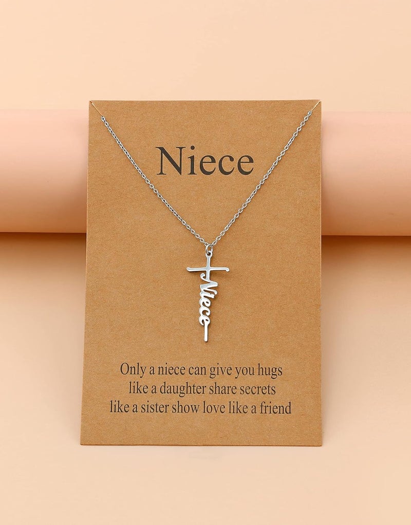 Lcherry Faith Cross Pendant Necklace for Women Religious Christian Jewelry Mother's Day Gifts for Women - Image 5
