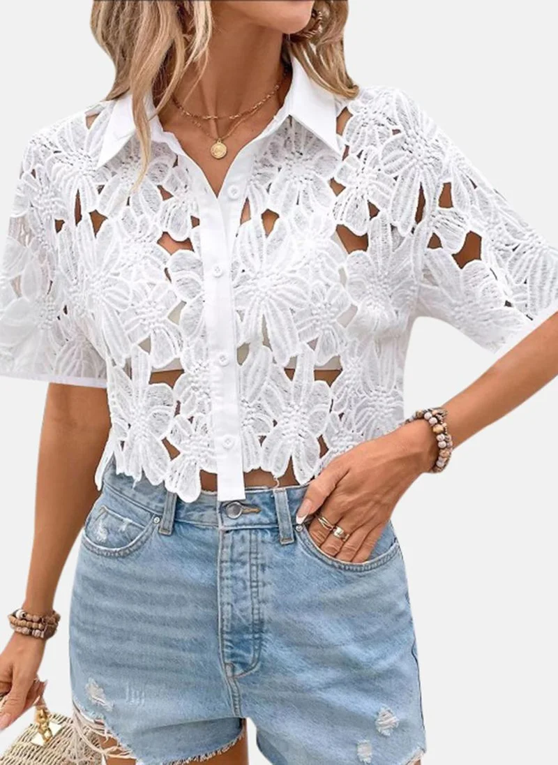 YUNIQEE White Regular Sleeves Solid Shirts